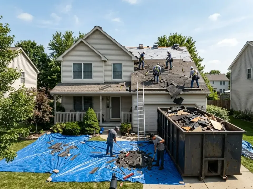 roof-replacement-debris-remova-004 — frequently asked questions, Cheapest Dumpster Rentals in Hebron, IN